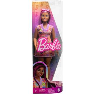 Barbie Fashionistas Dukke med Hjertemønstret Sweaterkjole