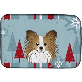 """" Caroline's Treasures BB1744DDM Dish Drying Mat 14 """" """" X 21 """" ""Winter Holiday"" ""