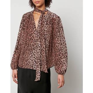 Rixo Moss leopard-print silk blouse - multicoloured - XXS