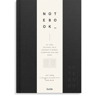 Mayland notebook Textile A5 linieret sort