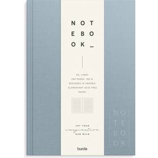Burde Notesbog | Tekstil | A5 | Linj. | Lyseblå
