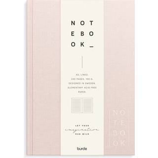 Burde Notebook Textile pink lined A5