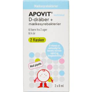 Apovit D-dråber + mælkesyrebakterier- Fri fragt over 249