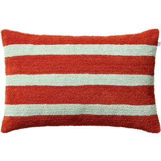 Chhatwal & Jonsson Stripe linen boucle pudebetræk 40x60 cm Apricot orange-aqua