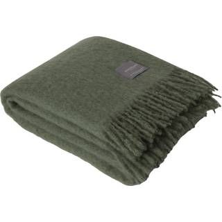 Stackelbergs Mohair Tæppe Valset Frynse 130x170 Cm - Plaider & Tæpper Uld Olivine - 4178