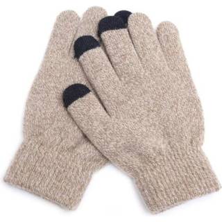 Fingerhandsker med touch funktion, Brun