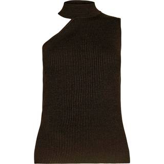 Co'couture Badu Asym Rib Top Strik 32042 Mocca (XLARGE)