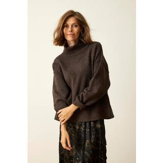 IN FRONT Loulou Sweater, Farve: Dark Brown, Størrelse: XL, Dame