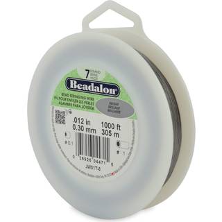 Beadalon 7 Strand rustfrit st?l Bead String Wire 0,012 in / 0,30 mm lys 1000 ft / 305 m