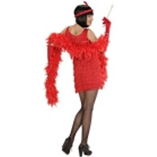 Rødt flapper kostume