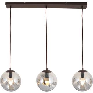 Glas hængelampe Valentina Lindby, dæmpbar, Aluminium/grå/zink, Stue/spisestue, Glas, Design