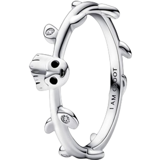 Pandora Marvel Guardians of The Galaxy Baby Groot Leaf Ring - 52 - Silver