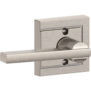Schlage Lock Company Latitude Lever med Upland Trim Non-Turning Lock Satin Nickel (F170 LAT 619 ULD)