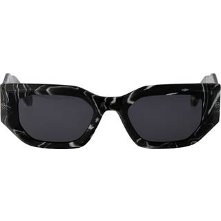 Philipp Plein Kvinde SPP066M PLEIN BLINK BLAZE 0Z21 Solbriller Acetat Sort Grå Geometrisk Normal