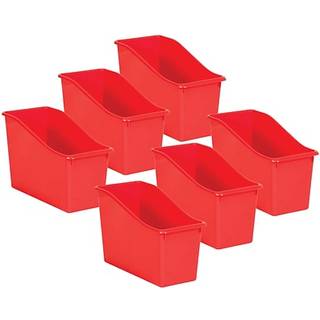 R?d plastbog bin pakning p? 6