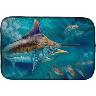"""" Caroline's Treasures JMA2005DDM Liquid Metal Black Marlin Dish-Drying-Mats 14 X 21 Multicolor """"