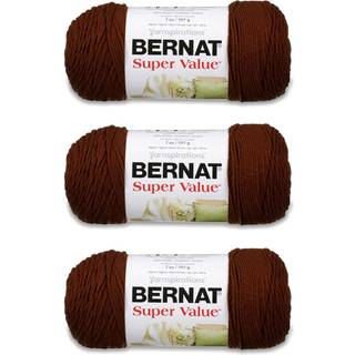 Bernat Super Value Walnut Yarn - 3 Pack of 198G/7oz - Acrylic - 4 Medium (Worsted) - 426 yards - Strik/hæklet