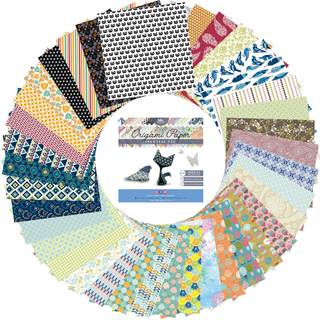 Origami Paper Set - 120 ark - Traditionelle japanske foldede papirer inklusive blomsterprints Aztec Geometric - Origami Paper 6x6 - Origami Paper