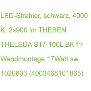Theben udendørs LED-væglampe theLeda S17-100L, sort, 2 lyskilder