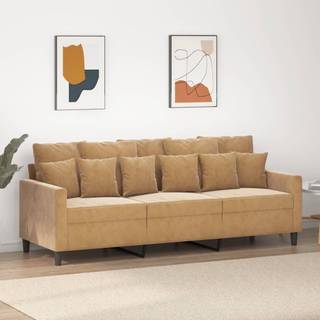 2-Personers Sofa Fløjl - 180 cm / Brun