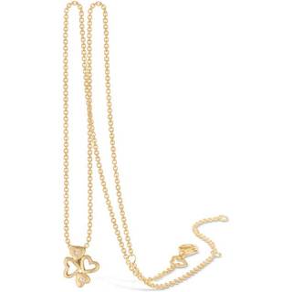 Blossom Copenhagen 14kt hjertevedhæng med diamant, forgyldt kæde 45cm