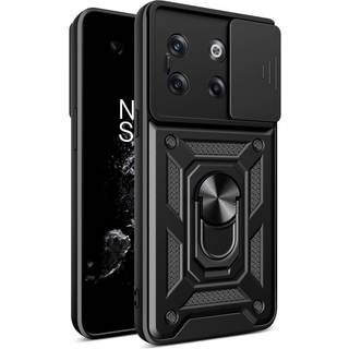 OnePlus 10T Håndværker Bagside Cover m. Magnetisk Kickstand & Cam Slider - Sort