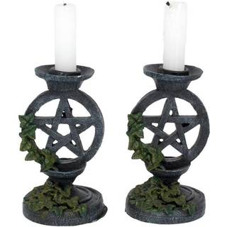 Antike Pentagramm Kerzenleuchter 2 St.