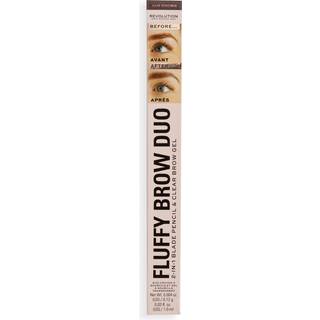Makeup Revolution Fluffy Brow Filter Duo Øjenbrynsblyant med to ender For fiksering og form Skygge Ash Brown 0.12 g - 0,12 g
