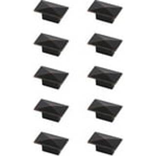 Perry 2 """" Olie-rubbed bronze rektangelknap Multipack (s?t af 10)