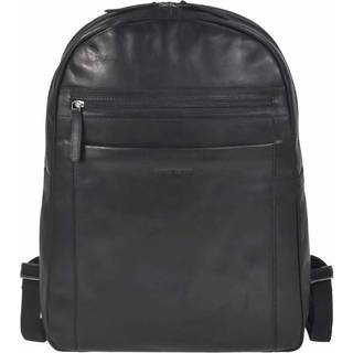 Rucksack Leder 34x46cm Pure Black 1100-20 | Greenburry.de