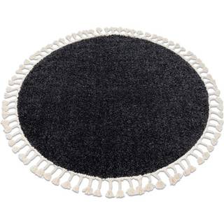 Tæppe BERBER 9000 hjul grå kvaster berberi Marokkansk shaggy cirkel 160 cm