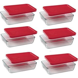 Pyrex 3-kop rektangel madopbevaringsbeholder