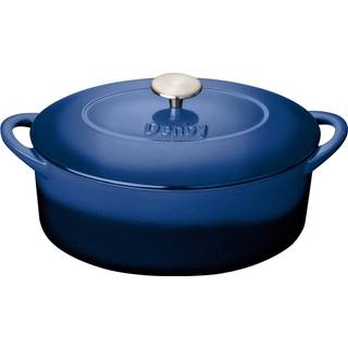 Denby Cobalt 28cm Oval Cast Iron Casserole