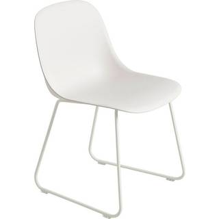 Muuto Fiber Sled Spisebordsstol Hvid Uden Armlæn