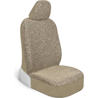 Carbella Sequin Tweed Bling Car Seat Cover 1 Piece Beige Seat Cover til biler med skinnende bling detaljer S?d bilindvendigt beskytter til lastbi