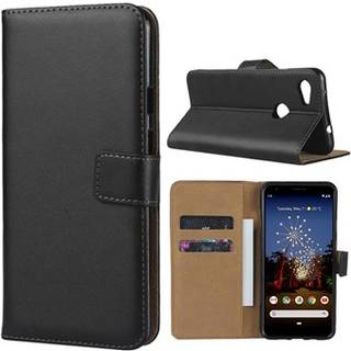 Google Pixel 3a Læder Pung med Stativ - Sort