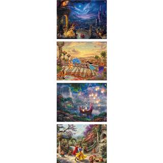 CEACO - 4 i 1 Multipack - Disney - Thomas Kinkade - (4) 500 stykke puslespil