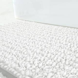 Yimobra Bath Rug Mat 32 x 20 Blød lurvet chenille badeværelse tæpper stor størrelse superabsorberende & tyk skridsikre maskine vaskbare badeværel