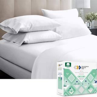 California Design Den Luxury Twin Sheet Set - 100% Cotton 600 Threat Count Deep Pocket Twin Sheets Soft Hotel -Quality Snedding With Sateen Weave