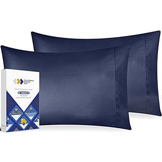 Californien design den 1000 trådantal blød og glat 100% bomuldssateen vævet hotelkvalitetssæt med 2 klassisk stil marineblå king pude sager passe