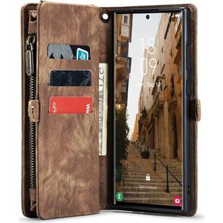 Multi Wallet CaseMe 11-kort Samsung Galaxy S23 Ultra - Rød