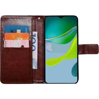 Wallet cover 3-kort Motorola Moto E13 - Brun