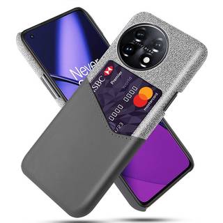 SKALO OnePlus 11 5G Premium PU læder kortholder Cover - Grå