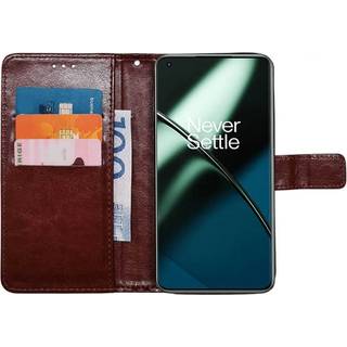 Wallet cover 3-kort OnePlus 11 - Lyserød