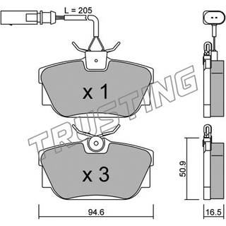 Bremseklodser TRUSTING 355.1