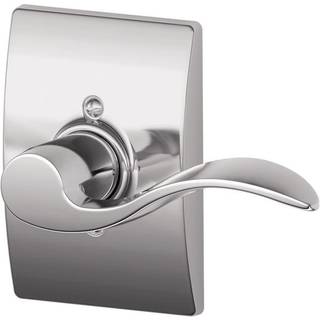 Schlage Accent Lever med Century Trim Non -Turning Lock In Bright Chrome - Højrehænder - F170 ACC 625 CEN RH