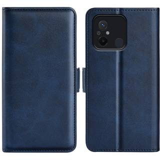 SKALO Xiaomi Redmi 12C 4G Premium Wallet Flip Cover - Blå
