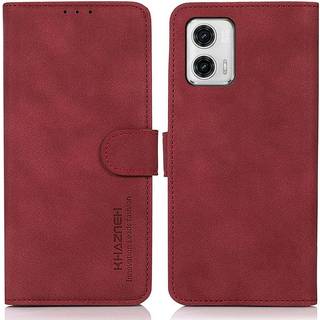SKALO Motorola Moto G73 5G KHAZNEH Pungetui i PU-læder - Rød