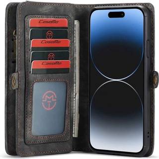 CaseMe mobilcover 008 8-kort iPhone 15 - Sort/grå
