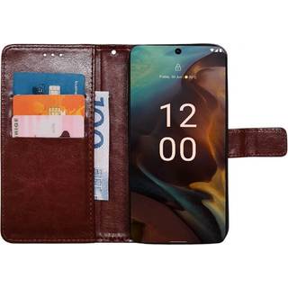 Wallet cover 3-kort Nokia XR21 - Brun
